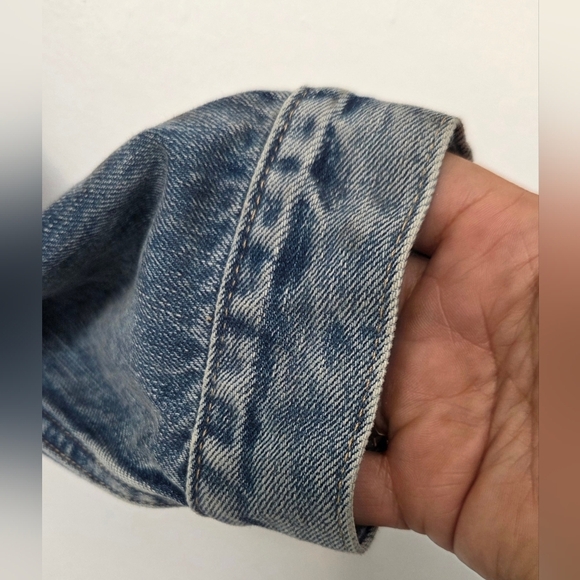 GAP Women's Classic Blue Denim Jean Jacket Sz L petite Nwt Sz Small/ Medium - Picture 5 of 12